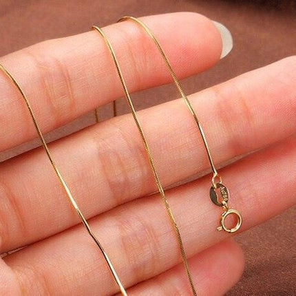 Luxe 18K Gold-Plated Snake Chain Necklace for Women - Chic Fashion Accessory