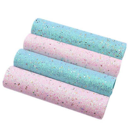Luminous Sparkle Chunky Glitter Faux Leather Fabric - Crafting Magic