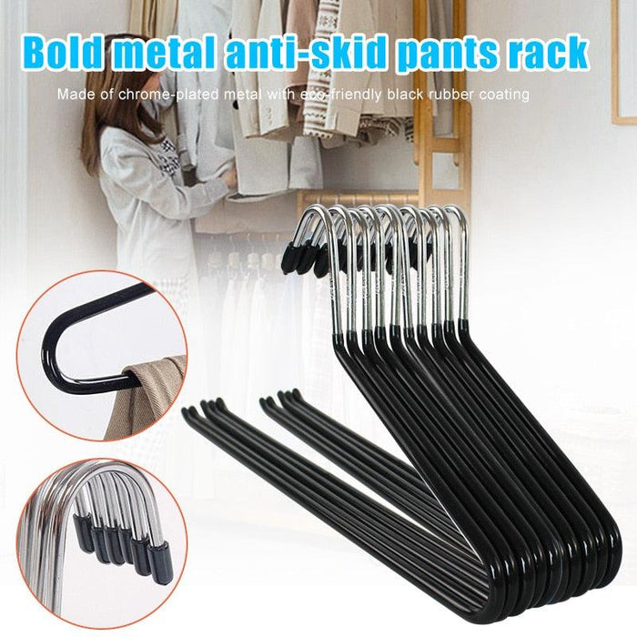 20-Piece Sleek Metal Pant Hanger Set in Elegant Gray and Classic Black Options