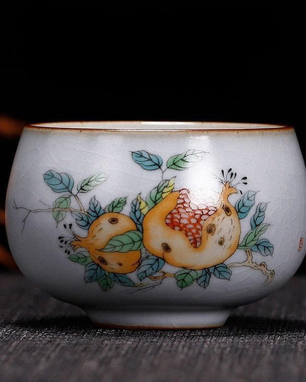 Handcrafted Ru Kiln Porcelain Tea Cup: A Sophisticated Touch to Your Tea Ritual