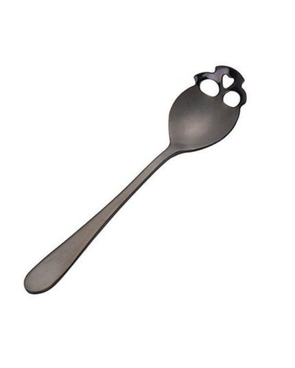 Gothic Elegance: Skull Motif Stainless Steel Spoon Set