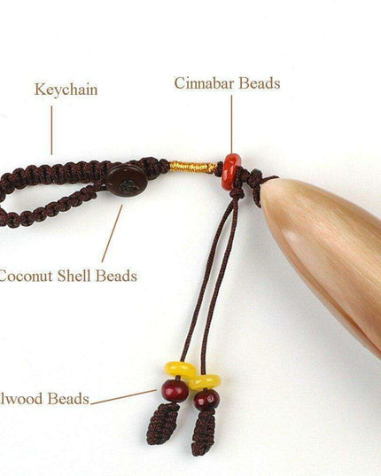 Customizable Ox Horn Keychain Seal - Personalized Name Stamp for Distinctive Style