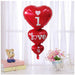 Heart Shaped Foil Balloon Set for Wedding and Valentine's Day