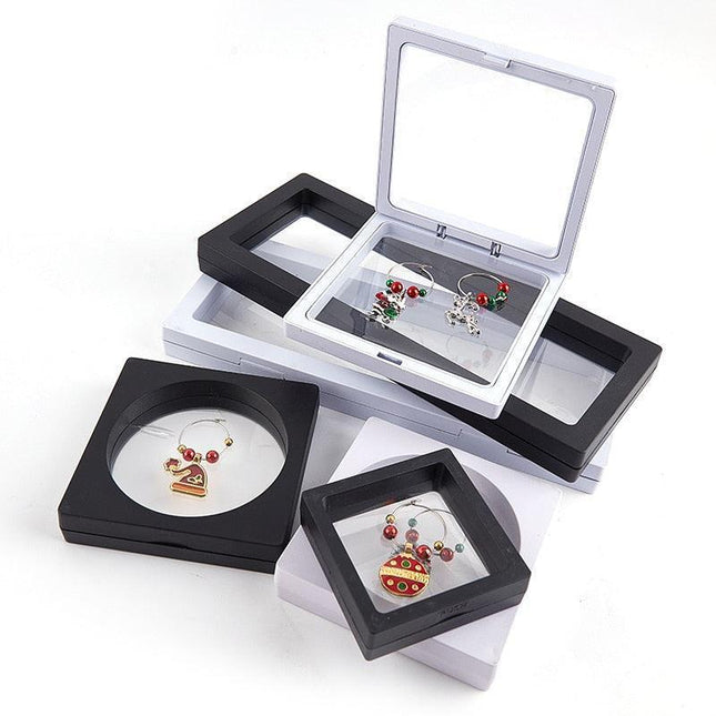Stylish Transparent Jewelry Organizer Box with Dust-Proof Lid