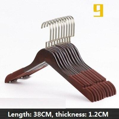 Elegant Wardrobe Enhancement: 10-Piece Premium Solid Wood Hanger Set