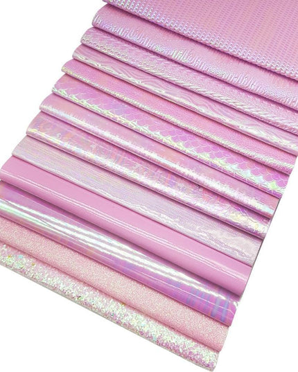 Glamorous Pink Glitter Faux Leather Craft Sheets - Perfect for Stunning Projects