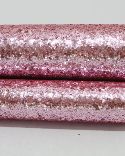 Sparkling Chunky Glitter Faux Leather Sheet - Ideal for Creative DIY Projects