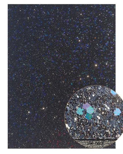 Sparkling Black Faux Leather Crafting Kit - Essential DIY Supplies