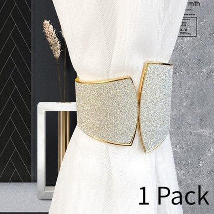 Luxurious Diamond Alloy Curtain Tieback with European Flair