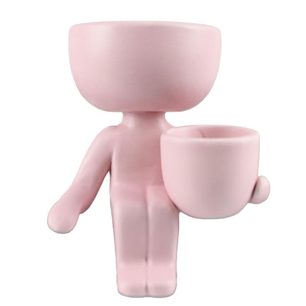 Whimsical Humanoid Ceramic Planter: A Stylish Accent for Contemporary Spaces