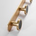 Elegant Luxe Gold Brass Wall Hook Rack with 5 Sturdy Hooks - Stylish Storage Solution