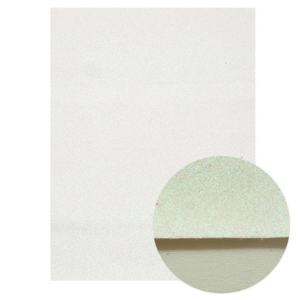 Glistening White Chunky Glitter Fabric Sheets for Stunning DIY Masterpieces