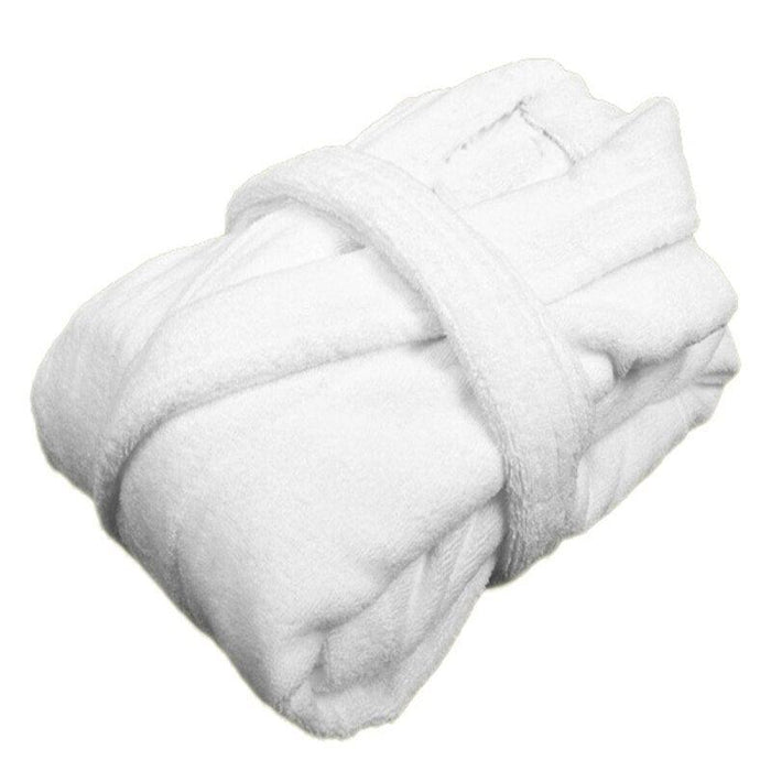 Winter Men's Geometric Pattern Cotton Towel Bathrobe