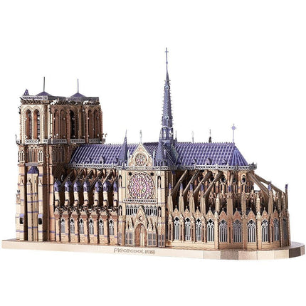 Notre Dame Cathedral 3D Metal Puzzle Kit for Adults - Engaging DIY Assembly Experience