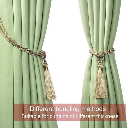 Luxurious Handmade Gold Tassel Curtain Tieback for Elegant Home Styling