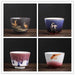 Japanese Artisan Crafted Ceramic Tea Cup Set - Exquisite 4-Piece Collection for Tea Connoisseurs