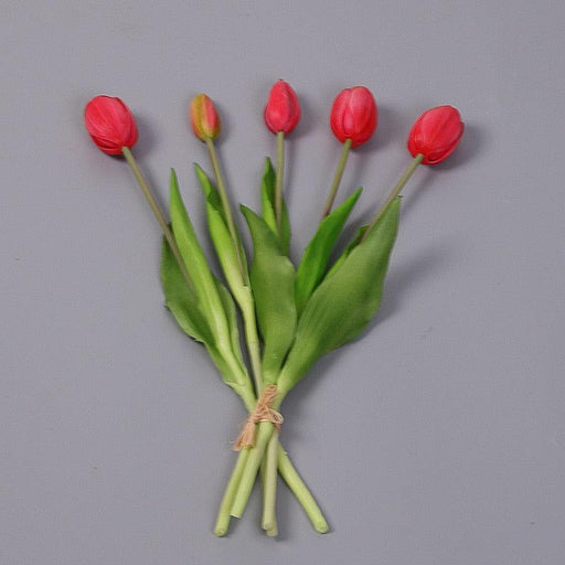 Elegant Real Touch Tulip Artificial Flowers Set for Wedding and Home Decor
