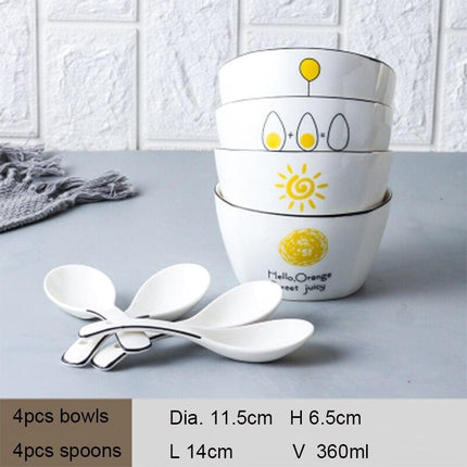 Nordic Charm Ceramic Dining Set - Contemporary Tableware Collection