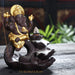 Ganesha Elephant God Tranquility Backflow Incense Holder for Serene Home Atmosphere