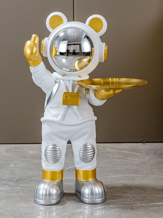 Nordic Style Astronaut Floor Ornament with Tray