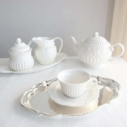 Rococo Reverie: Luxurious Porcelain Tea Set for Elegant Gatherings