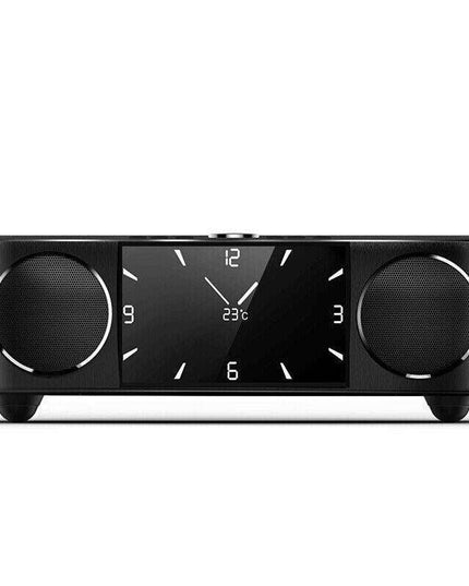 All-in-One Portable Bluetooth Multimedia Hub with Video, LED Screen, Microphone, FM Radio, and Clock