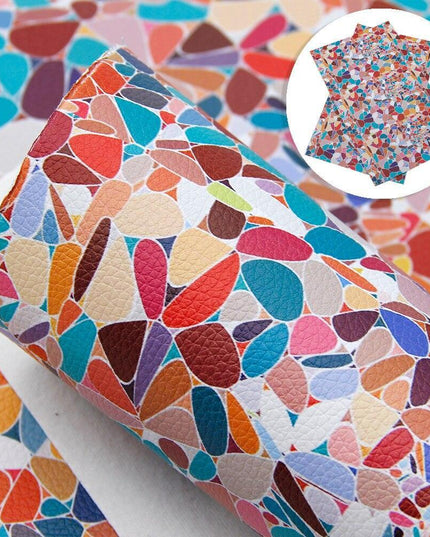 Stylish Geometric Faux Leather Craft Sheets for Innovative DIY Creations