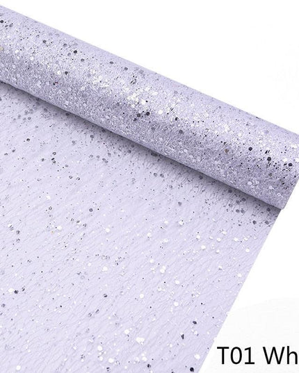 Radiant Gold Tulle Ribbon: Opulent Touch for Wedding Decor and Floral Designs