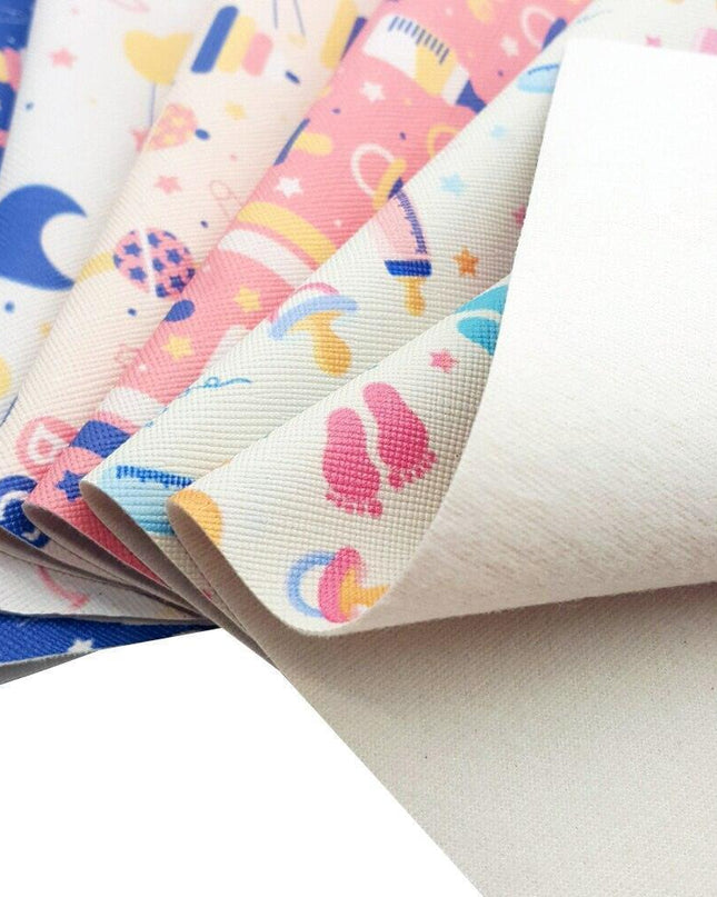 Whimsical Holiday Cartoon Animal PU Bow Fabric Sheets: Essential DIY Kit for Festive Hair Accessories and Crafts