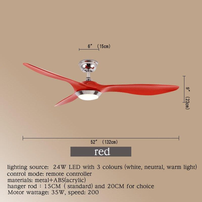 Remote-Controlled Modern Ceiling Fan Lights