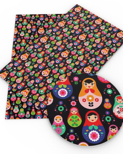 Chic Bow-knot Faux Leather Fabric in Elegant Apple Lychee for Creative Crafts