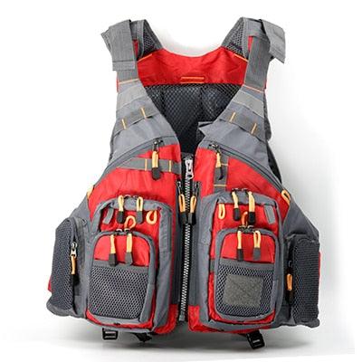 Adventure Ready Fishing Life Vest with Multi-Pocket Design & Reflective Details