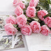 Lifelike Silk Latex Flower Bouquet - Pack of 10