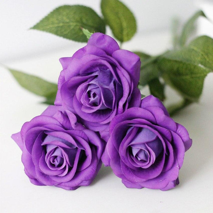 Lifelike Silk Latex Flower Bouquet - Pack of 10