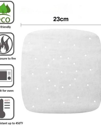 Sustainable 100-Count 9-Inch Square Air Fryer Parchment Liners