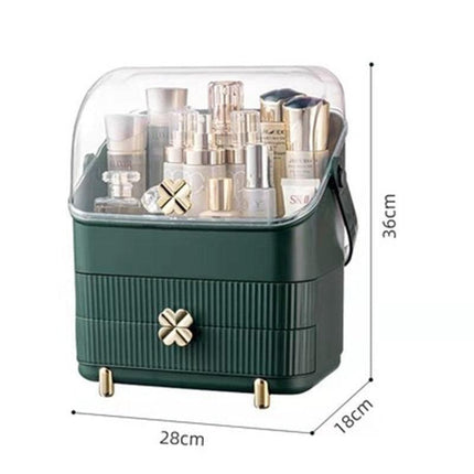 Elegant Makeup and Jewelry Storage Solution with Spacious Organization Compartments