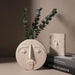 Nordic-inspired Face Mask Ceramic Vase for Contemporary Home Decor