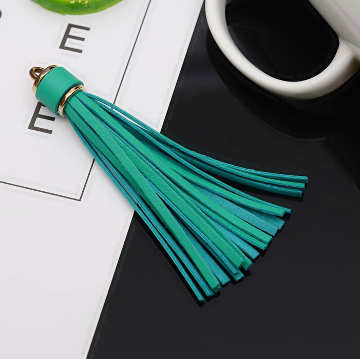 5-Piece Vibrant Faux Leather Tassel Fringes for DIY Jewelry and Crafts