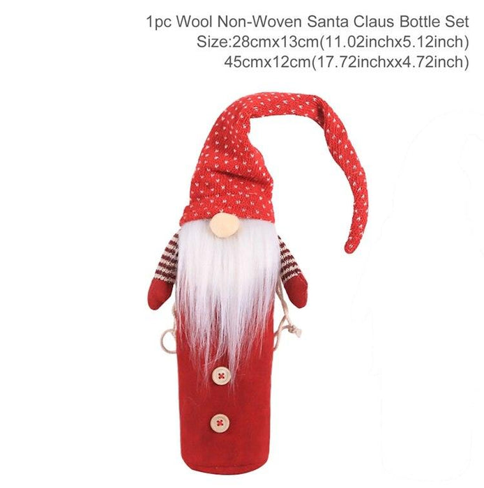 Joyful Christmas Wine Bottle Sleeve for Festive Holiday Delight