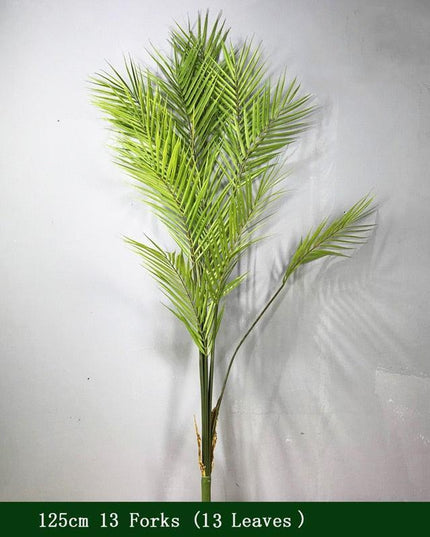 Lush Oasis 96cm Faux Palm Tree with Monstera Leaves - Chic Indoor Decor