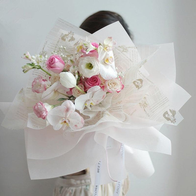 Elegant Alphabet Tissue Paper Set for Stylish Gift Wrapping and Floral Designs