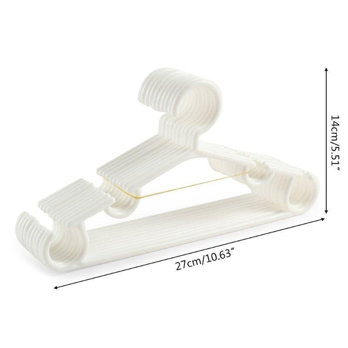 10-Pack Compact Kids' Travel Hangers for Efficient Closet Management