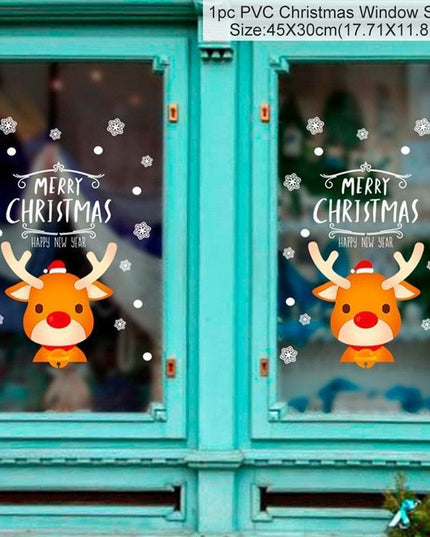 Festive Holiday Celebration Sticker Set: Christmas & New Year Wall and Window Decor