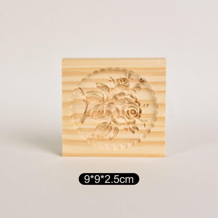 3D Carved Wooden Cookie Press - Elevate Your Baking Creations!