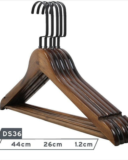 Premium Wide Wooden Hangers Set - 10 Luxurious Pieces for Your Closet