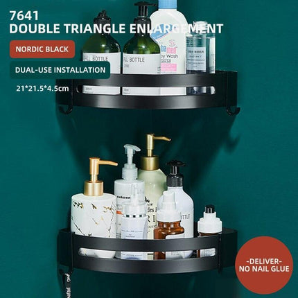 Stylish Wall-Mounted Bathroom Organizer in Premium Space Aluminum: A Luxurious Storage Solution