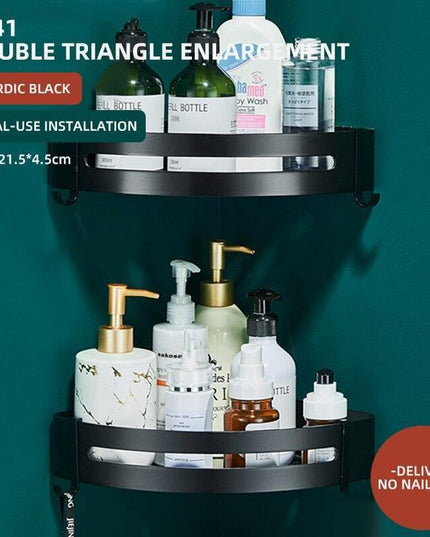 Stylish Wall-Mounted Bathroom Organizer in Premium Space Aluminum: A Luxurious Storage Solution