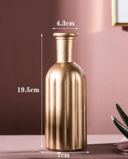 Exquisite Golden Glass Vase: Transform Your Home with Elegance