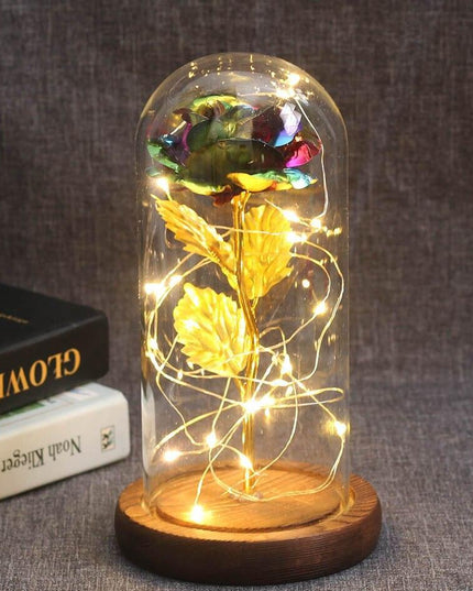 Eternal Rose LED Glass Dome for Enchanting Decor