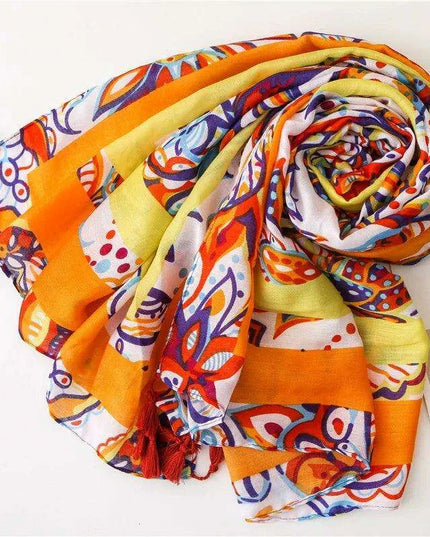 Luxurious Blue Porcelain Cashmere Blend Shawl - The Perfect Accessory for Any Occasion